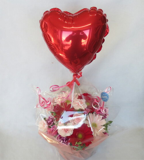 【バルーンフラワー】 ハートレッド　あす楽対応　【結婚のお祝い】【記念日の花】【誕生日の花】【結婚記念日の花】【バレンタインデー】格安通販　バレンタイン　人気　ランキング