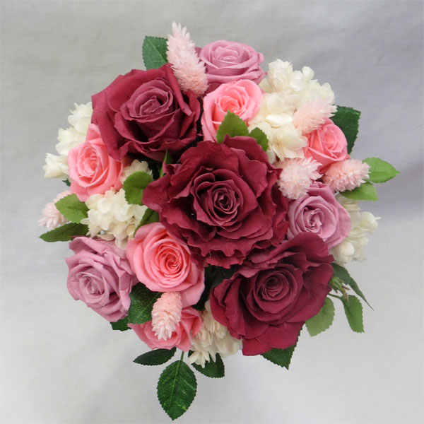 クランベリーバラとサーモンピンクバラのラウンド【smtb-tk】