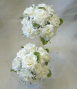 商品説明 ウエディングブーケ・プルズブーケ・トスブーケ・フラワーガール用・お誕生日のギフト・結婚の御祝い・等　 花材 バラ　/造花 サイズ 直径：約16cm