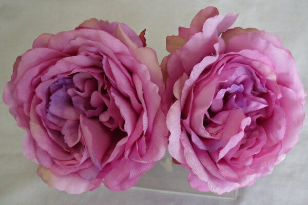 ウエディングブーケ/ヘッドドレス/ヘッド花 イングリッシュローズ ローズピンク 2パーツ【bouqet】