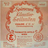 ◎ Thomastik-Infeld トマスティーク / Spirocore スピロコア バイオリン弦 E線スパイラルコア・クローム巻き 4/4サイズ用Set弦【smtb-tk】