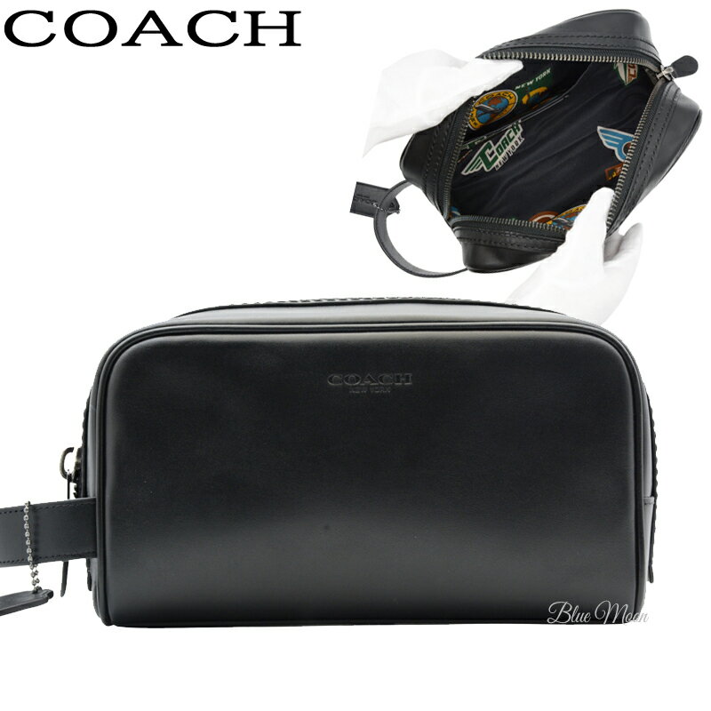 コーチ 結婚式向きバッグ メンズ コーチ COACH バッグ メンズ セカンドバッグ クラッチバッグ ポーチ ブラック 黒 アウトレット 2522 ブランド 送料無料