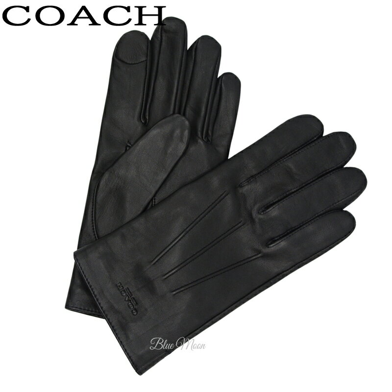 コーチ 手袋 （メンズ） コーチ COACH 手袋 メンズ 羊革 本革 ブラック 黒 スマホ対応 アウトレット CM330 BLK コーチBOXでギフト選択OK ブランド 送料無料