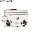 コーチ（COACH) コーチ COACH コインケース レディース カードケース キーケース 花柄 ホワイト アウトレット CP346 コーチBOXでギフト選択OK ブランド 送料無料