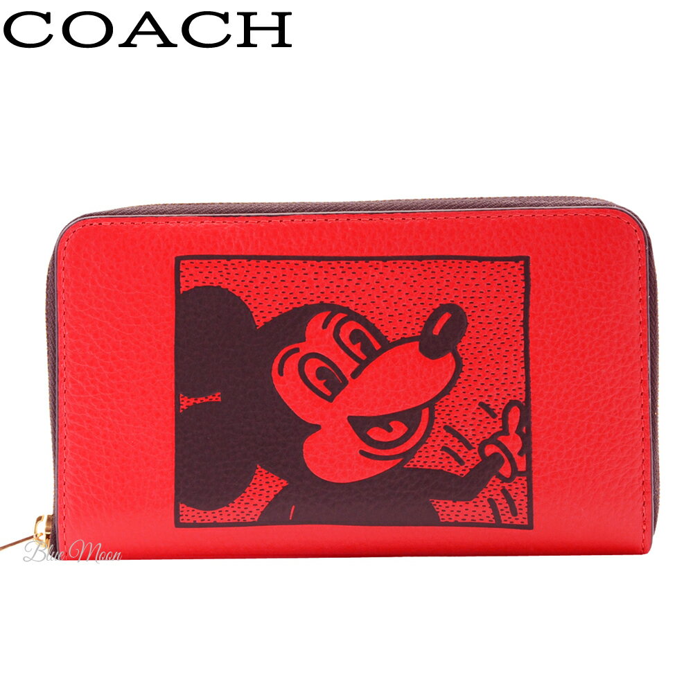 コーチ COACH 財布 レディース 長財布 二つ折り ラウンドファスナー ディズニー ミッキー×キースヘリング DISNEY X KEITH HARING アウトレット C6909 IMRZP ブランド 送料無料