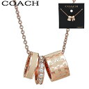 コーチ COACH ネックレス レディース アクセサリー 3連リング ピンクゴールド コーチBOXでギフト選択OK C9446 ブランド 送料無料