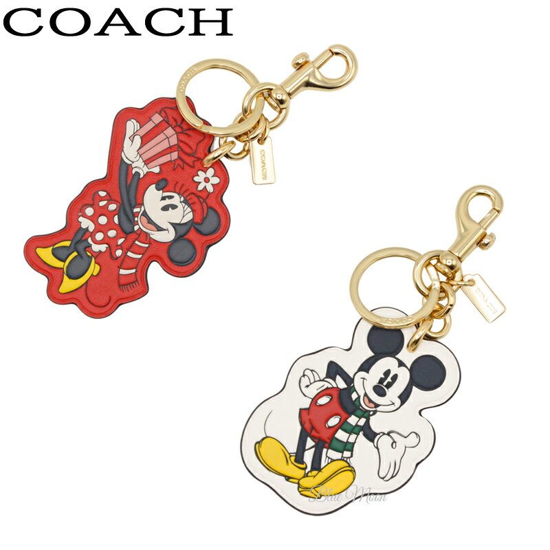 コーチ COACH キーホルダー ディズニー ミニー ミッキー レディース キーリング バッグチャーム アウトレット CN008 CN009 コーチBOXでギフト選択OK ブランド 送料無料