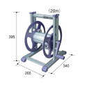 ホースリール アルミス巻取り機 20m 家庭用 巻取機 ホース径Φ15mで20m巻き取り ブラック・パープル ALUMIS(4)