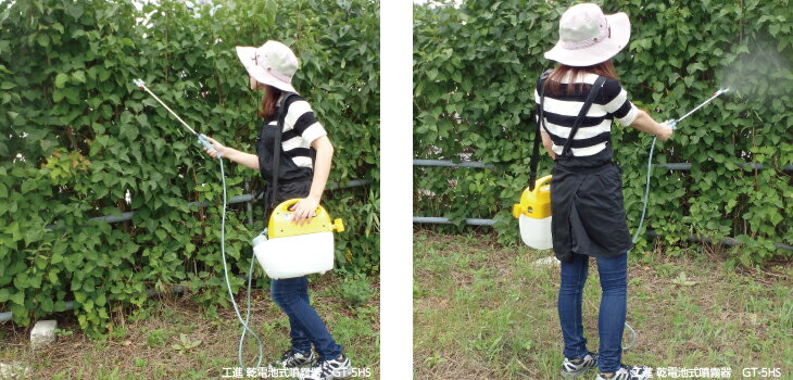 噴霧器 肩掛け式 ガーデニング 畑作 園芸 除草 殺虫剤 農薬散布 電池式