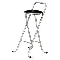 チェア完成品折りたたみ折り畳み折畳みカウンターチェアハイチェアバーチェアキッチンチェアパイプチェアチェアーパイプ椅子椅子いす収納持ち運びキッチンリビングカフェPFC-700(BK)