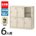 【法人限定 設置無料】 シューズボックス 6人用 2段 南京錠 錠付き シューズラック 下駄箱 セイコー 生興 スチール オフィス家具 オフィス 店舗 事業所 ...