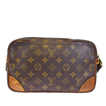 送料無料 【中古】 ルイヴィトン LOUIS VUITTON マルリードラゴンヌ GM クラッチバッグ セカンド モノグラム レザー M51825 08EJ901