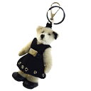【中古】 超美品 プラダ PRADA バッグチャーム キーホルダー ストラップ クマ ホワイト ブラック ナイロン レザー 04EP209