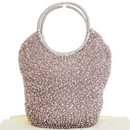 【中古】 美品 アンテプリマ ANTEPRIMA ワイヤー ハンドバッグ ピンク PVC 保存袋付き 05JA188のサムネイル