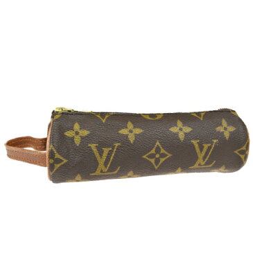 送料無料 【中古】 中美品 ルイヴィトン LOUIS VUITTON ペンケース ポーチ 筒型 モノグラム レザー 04EZ171