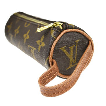 送料無料 【中古】 中美品 ルイヴィトン LOUIS VUITTON ペンケース ポーチ 筒型 モノグラム レザー 04EZ171