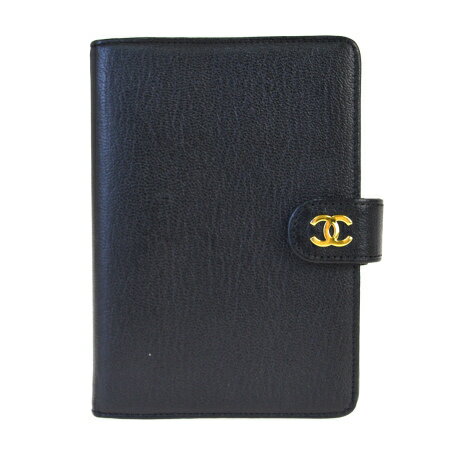 【中古】 外美品 シャネル CHANEL 手帳カバー アジェンダ ココマーク ブラック レザー 66BM435のサムネイル
