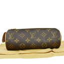 【中古】 ルイヴィトン LOUIS VUITTON トゥルース ロンド ポーチ ペンケース モノグラム レザー 保存袋付き M47630 67MK317