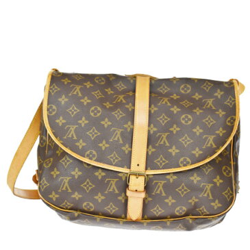 【中古】 ルイヴィトン LOUIS VUITTON ソミュール 35 ショルダーバッグ モノグラム レザー M42254 78SD133