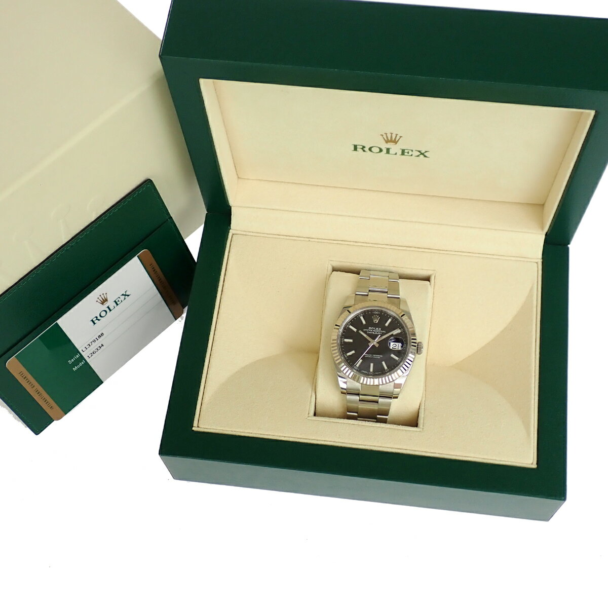 【中古】 ロレックス Rolex オイスターパーペチュアル デイトジャスト 41mm 腕時計 126334 SS/WG 自動巻き 6730LC349