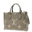 【中古】ルイヴィトン LOUIS VUITTON OnTheGo PM 2Way ショルダー ハンドバッグ バイカラー モノグラム アンプラント ドーブ クリーム ベージュ フランス M45779 312RL056