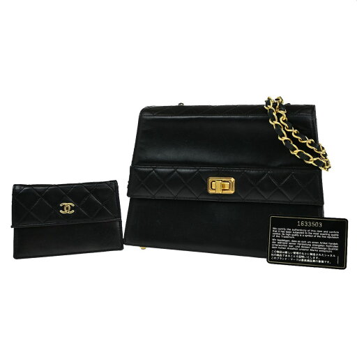 【中古】シャネル CHANEL CCロゴ マトラッセ 23 チェーン ショルダーバッグ ポーチ ブラック ゴールド金具 フランス ヴィンテージ629RK878 【中古】シャネル CHANEL CCロゴ マトラッセ 23 チェーン ショルダーバッグ ポーチ ブラック ゴールド金具 フランス ヴィンテージ629RK878