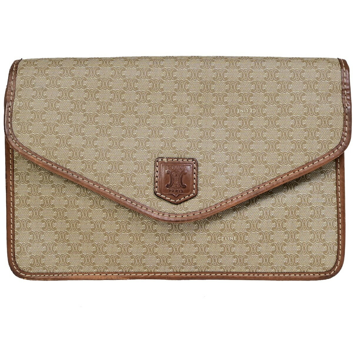 Rakuten - CELINE セリーヌ マカダム セカンドバッグ クラッチバッグ ベージュ 01BS111