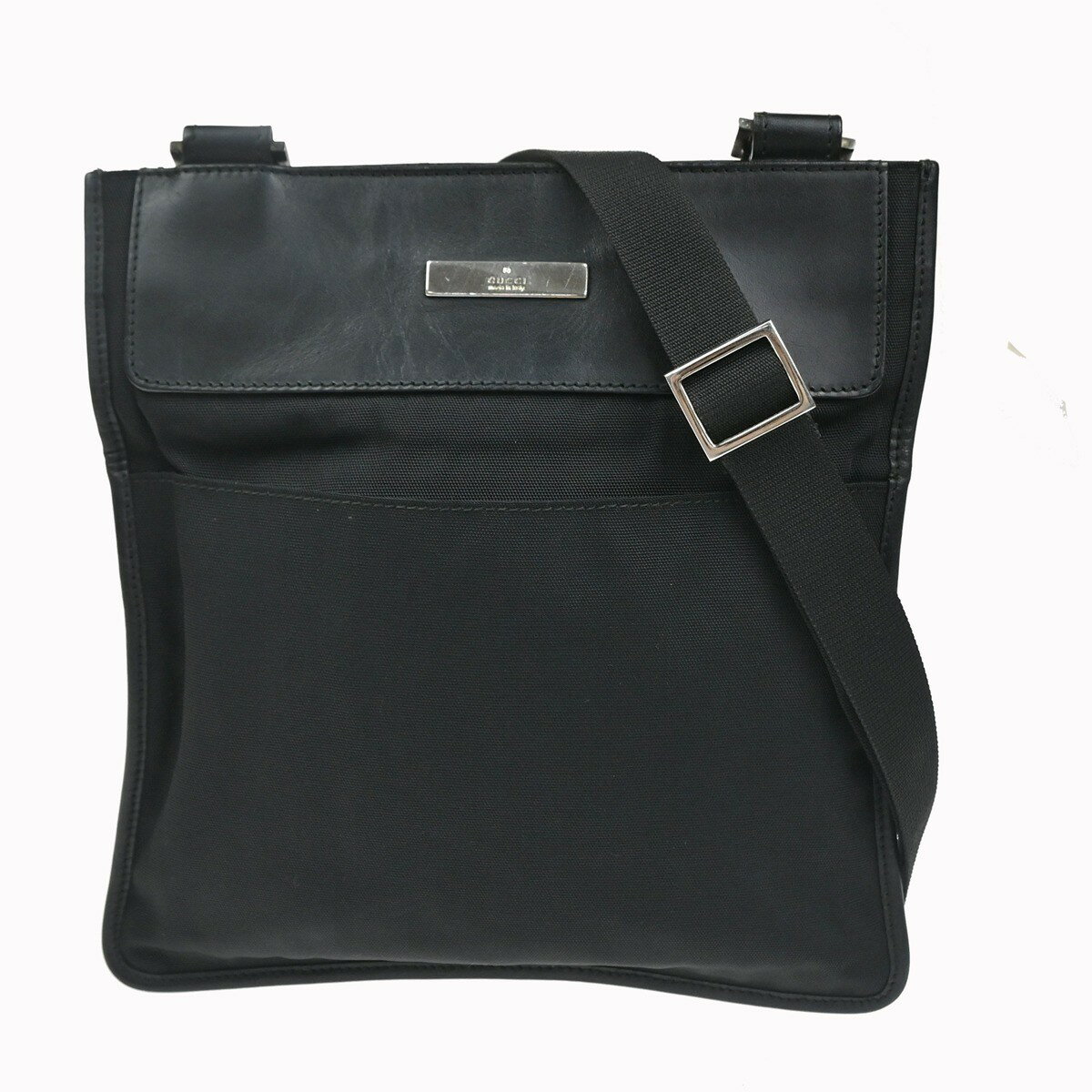Rakuten - GUCCI グッチ ショルダーバッグ クロスボディバッグ ブラック ナイロン レザー 05KC142