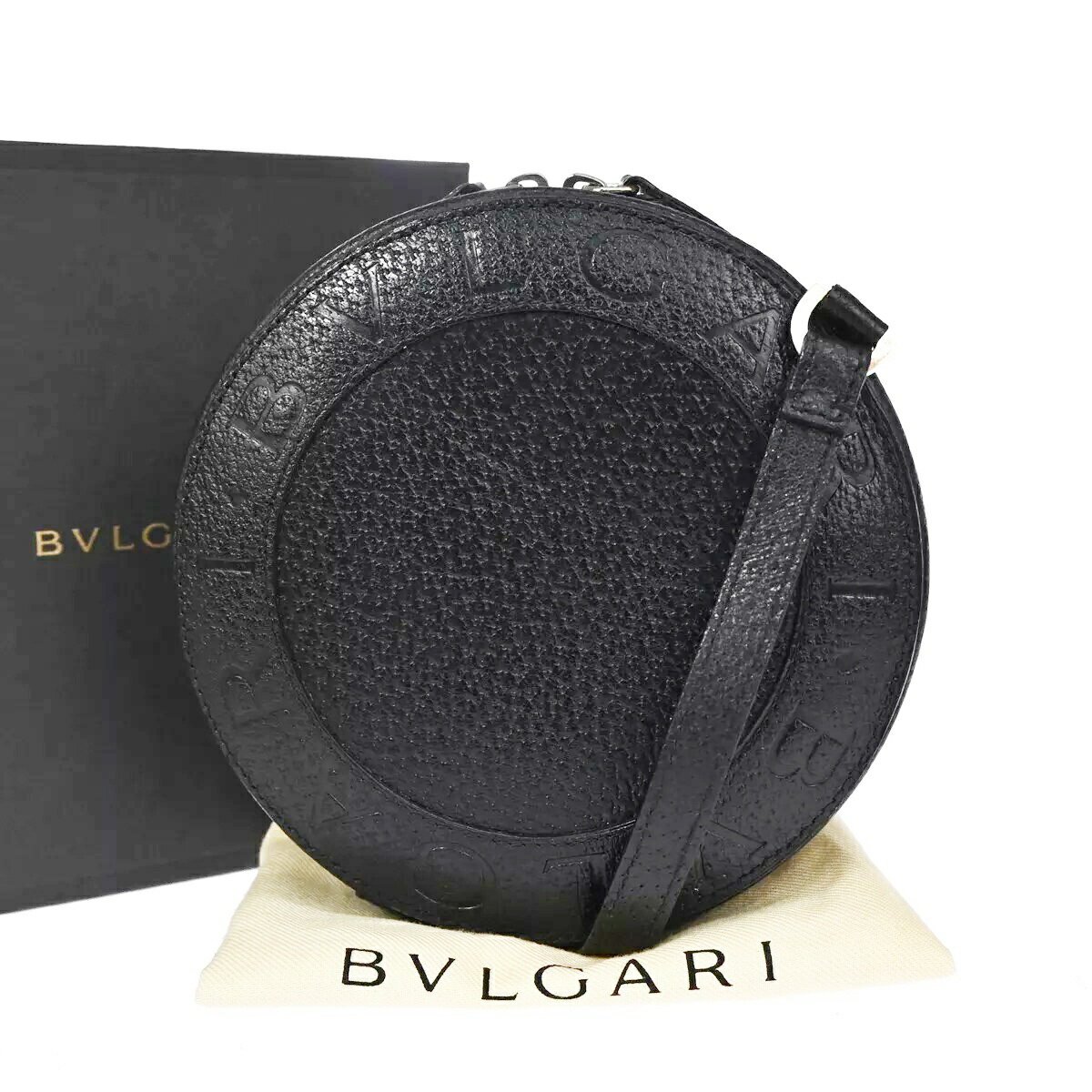 Rakuten - 【極美品】BVLGARI ブルガリ ビーゼロワン ミニ ショルダーバッグ ロゴ レザー ブラック 80BS126