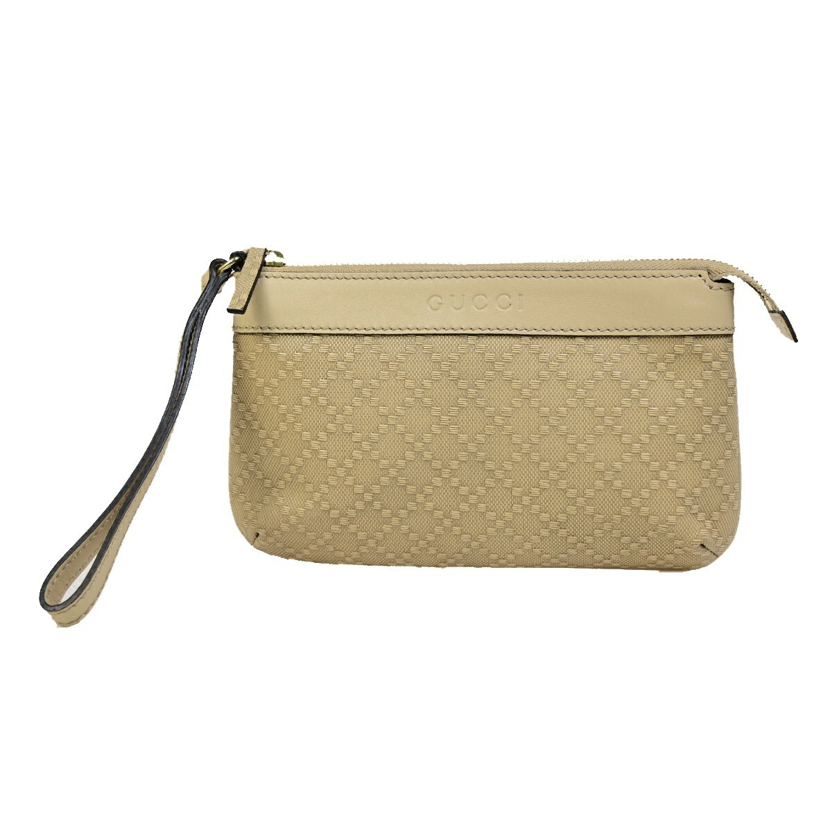 Rakuten - GUCCI グッチ ディアマンテ ポーチ ベージュ レザー 67BS128