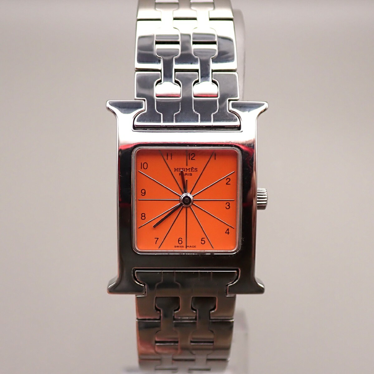 Rakuten - HERMES エルメス Hウォッチ HH1.210 腕時計 レディース オレンジ 41LC293