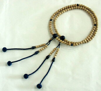 真言宗本式数珠*振分念珠◆　星月菩提樹　ソーダライト仕立　尺二　◆利休梵天房　桐箱付◆主に男性用◆尺..