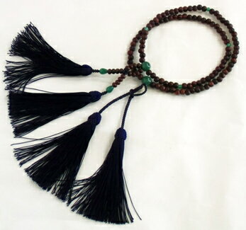 浄土真宗本連数珠念珠素引き紫檀印度...