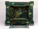 縁起物 飾皿■ 飾皿 桐に鳳凰(大) 兼用灰皿 共蓋付 ■瑞峰作■鋳鉄製 紙箱入【高岡銅器】