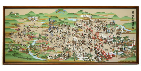 現代復刻版　関ケ原合戦図　｜　額装　｜解説書付き｜化粧箱収納
