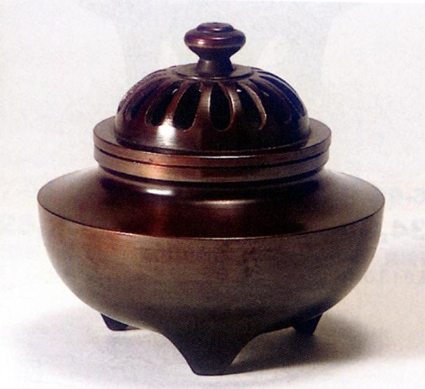 楽天仏具徳香炉・香立て■　香炉　玉利久型　■青銅（ブロンズ）製　桐箱入り【高岡銅器】