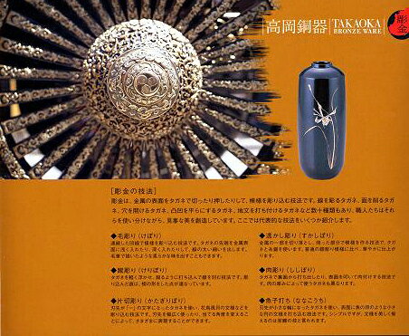 香炉・香立て■　香炉　六間木瓜耳付(彫金)　■青銅(ブロンズ)製　桐箱入り【高岡銅器】 auc-bootogoo-10004174 仏具徳 サンプル画像2