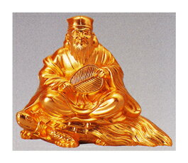仏像　七福神■　寿老人　純金メッキ　6.7■合金製　【高岡銅器】