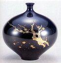 花器・花瓶■ 花瓶 みつぼ型(梅彫金) ■青銅(ブロンズ)製 桐箱入り【高岡銅器】