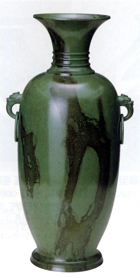花器・花瓶■　花瓶　尺6　鐶付平安型　■青銅(ブロンズ)製　ダンボール入り