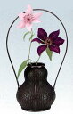 花器・花瓶■ 網代花器 瓢型 ■瑞峰作 青銅(ブロンズ)製 紙箱入り【高岡銅器】