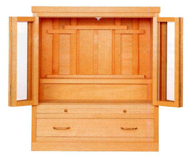 お宮　神棚　神殿■　特上祭壇　小　■白木材　霊舎【日本製】