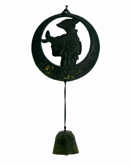乐天商城 - 鋳物風鈴■　満月踊風鈴　大　■鉄製　紙箱入り【高岡銅器】
