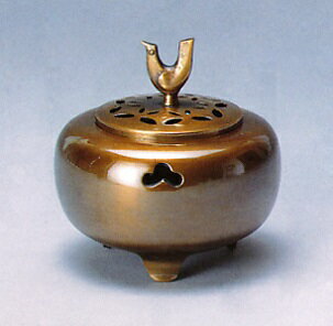 楽天仏具徳香炉・香立て■　香炉　新玉型　山吹色　■青銅（ブロンズ）製　桐箱入り【高岡銅器】