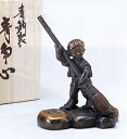 置物 小物■ 童話シリーズ 文鎮 掃除小僧(清浄心) ■蝋型青銅(ブロンズ)製 桐箱入り【高岡銅器】