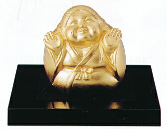 仏像　七福神■　笑門来福　おかめ　■本金箔　青銅（ブロンズ）製　紙箱入【高岡銅器】