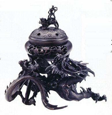 香炉・香立て■ 香炉 吉祥龍 ■銅製 桐箱入【高岡銅器】 香炉・香立て■ 香炉 吉祥龍 ■銅製 桐箱入【高岡銅器】