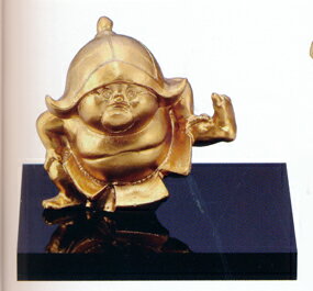 仏像　七福神■　福丸童神　毘沙門天　金色■合金製　【高岡銅器】