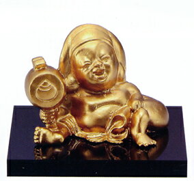 乐天商城 - 仏像　七福神■　福丸童神　大黒天　金色■合金製　【高岡銅器】