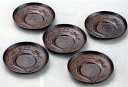 茶器・茶道具■ 茶托 梅模様 五客組 ■青銅(ブロンズ)製 桐箱入【高岡銅器】